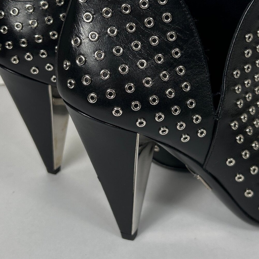 Michael Kors Collection Studded Leather Ankle Boots Italy Pointed Toe Stiletto S - Picture 7 of 15